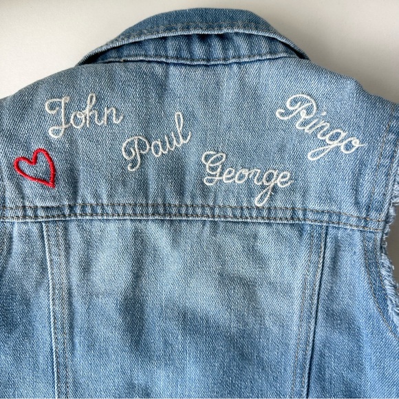 Junk Food The Beatles Embroidered Denim Vest - Picture 9 of 9